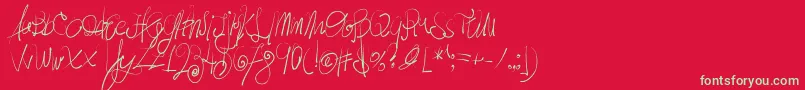 MoodyBoys Font – Green Fonts on Red Background
