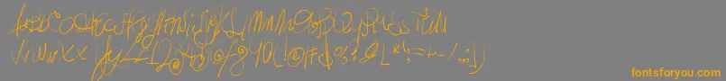 MoodyBoys Font – Orange Fonts on Gray Background
