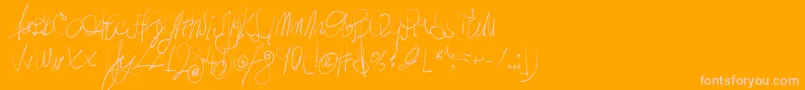 MoodyBoys Font – Pink Fonts on Orange Background
