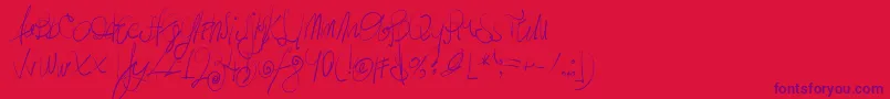 MoodyBoys Font – Purple Fonts on Red Background