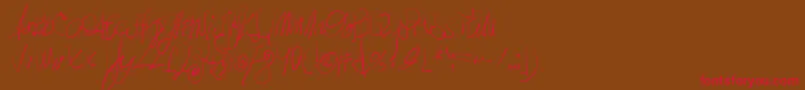 MoodyBoys Font – Red Fonts on Brown Background