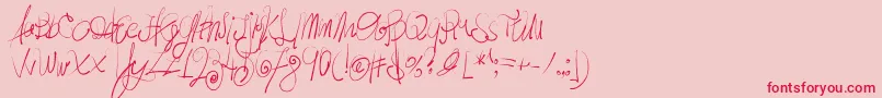MoodyBoys Font – Red Fonts on Pink Background