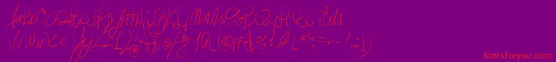 MoodyBoys Font – Red Fonts on Purple Background