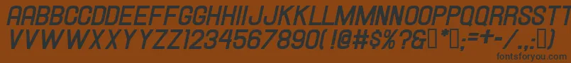 Hallandalebolditalic-fontti – mustat fontit ruskealla taustalla