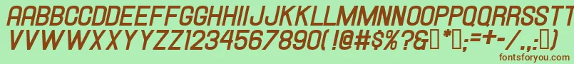 Hallandalebolditalic Font – Brown Fonts on Green Background