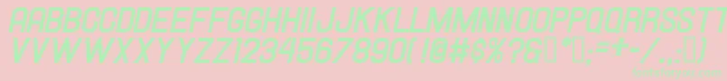 Hallandalebolditalic Font – Green Fonts on Pink Background