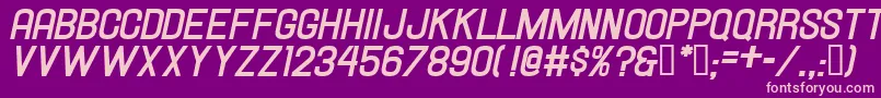 Hallandalebolditalic Font – Pink Fonts on Purple Background