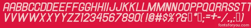 Hallandalebolditalic Font – Pink Fonts on Red Background