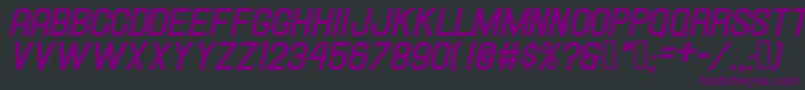 Hallandalebolditalic Font – Purple Fonts on Black Background