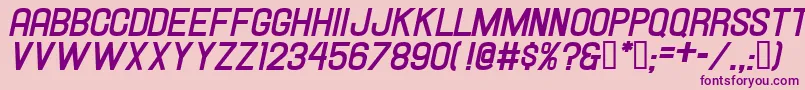 Hallandalebolditalic Font – Purple Fonts on Pink Background