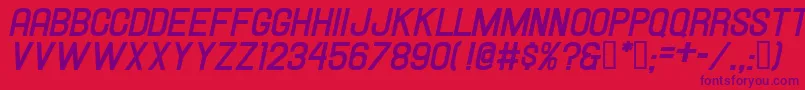 Hallandalebolditalic Font – Purple Fonts on Red Background