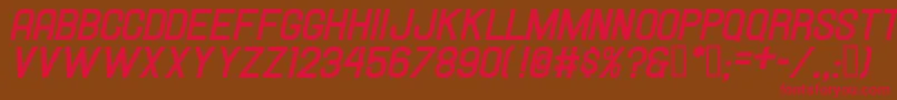 Hallandalebolditalic Font – Red Fonts on Brown Background
