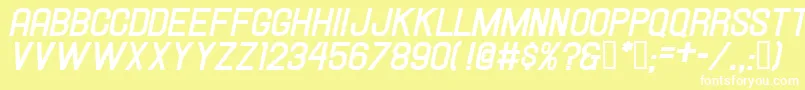 Hallandalebolditalic Font – White Fonts on Yellow Background