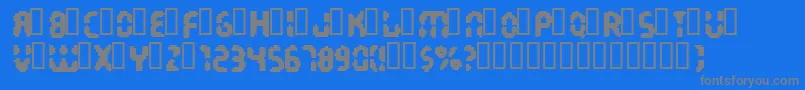 InterstellarHarddrive-Schriftart – Graue Schriften auf blauem Hintergrund