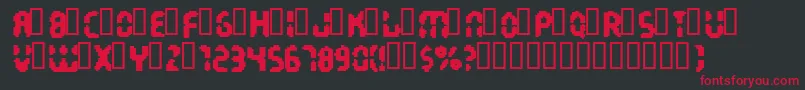 InterstellarHarddrive Font – Red Fonts on Black Background