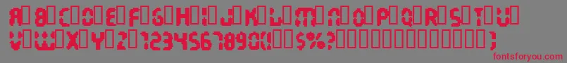 InterstellarHarddrive Font – Red Fonts on Gray Background