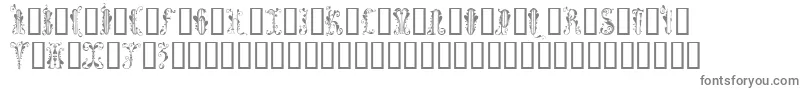 フォントGuineverecaps – 白い背景に灰色の文字