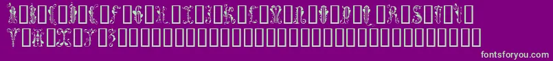 Guineverecaps Font – Green Fonts on Purple Background