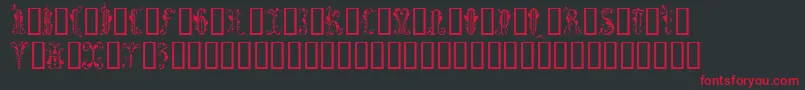 Guineverecaps Font – Red Fonts on Black Background