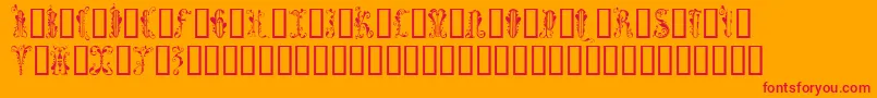 Guineverecaps Font – Red Fonts on Orange Background