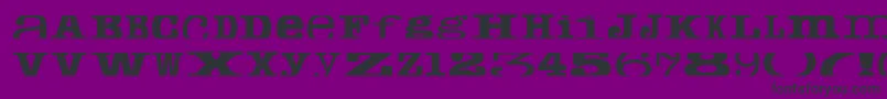 Cropfontserif Font – Black Fonts on Purple Background