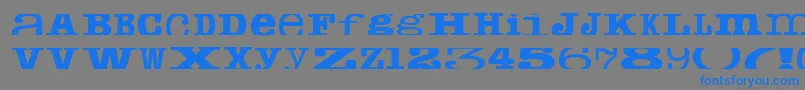 Cropfontserif-Schriftart – Blaue Schriften auf grauem Hintergrund