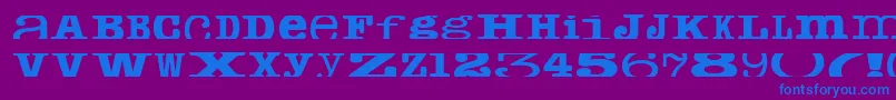 Fonte Cropfontserif – fontes azuis em um fundo violeta