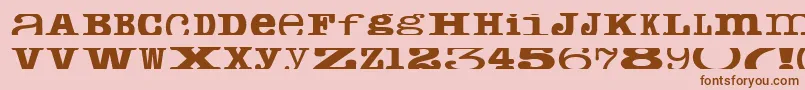 Cropfontserif Font – Brown Fonts on Pink Background
