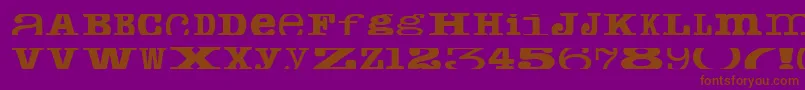 Cropfontserif Font – Brown Fonts on Purple Background