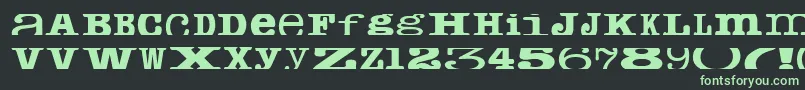 Cropfontserif Font – Green Fonts on Black Background