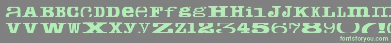 Cropfontserif Font – Green Fonts on Gray Background