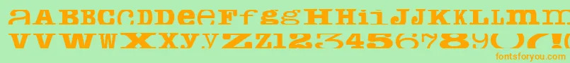 Cropfontserif Font – Orange Fonts on Green Background