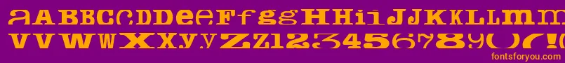 Cropfontserif Font – Orange Fonts on Purple Background