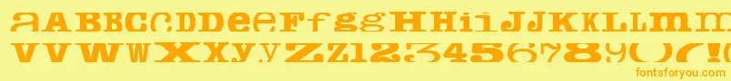 Cropfontserif Font – Orange Fonts on Yellow Background