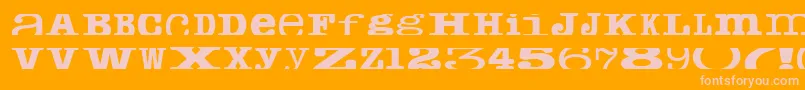 Cropfontserif Font – Pink Fonts on Orange Background