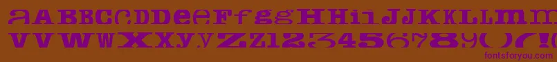 Cropfontserif Font – Purple Fonts on Brown Background