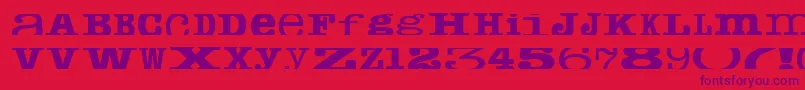 Cropfontserif Font – Purple Fonts on Red Background