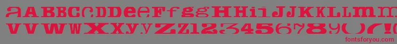 Cropfontserif Font – Red Fonts on Gray Background