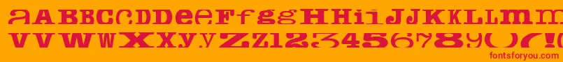 Cropfontserif Font – Red Fonts on Orange Background