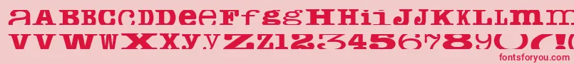 Cropfontserif Font – Red Fonts on Pink Background