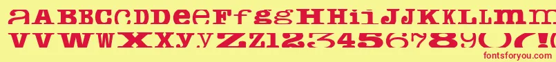 Cropfontserif Font – Red Fonts on Yellow Background