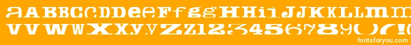 Cropfontserif Font – White Fonts on Orange Background