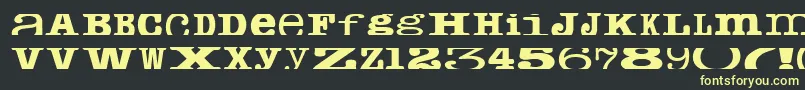 Cropfontserif Font – Yellow Fonts on Black Background