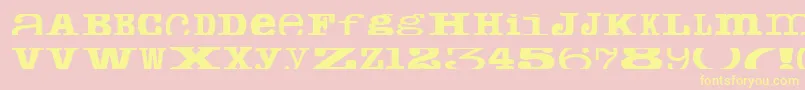Cropfontserif Font – Yellow Fonts on Pink Background