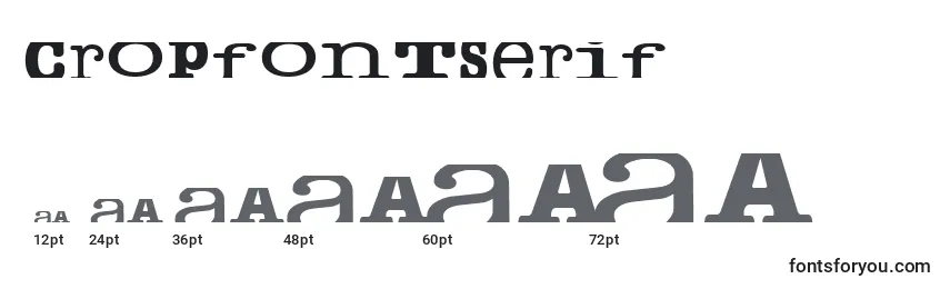 Размеры шрифта Cropfontserif