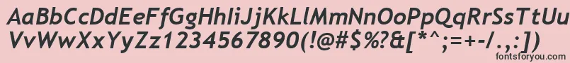 TrebuchetMsРџРѕР»СѓР¶РёСЂРЅС‹Р№РљСѓСЂСЃРёРІ Font – Black Fonts on Pink Background
