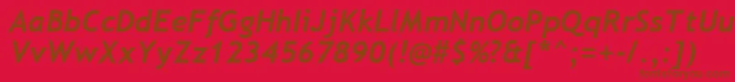 TrebuchetMsРџРѕР»СѓР¶РёСЂРЅС‹Р№РљСѓСЂСЃРёРІ Font – Brown Fonts on Red Background