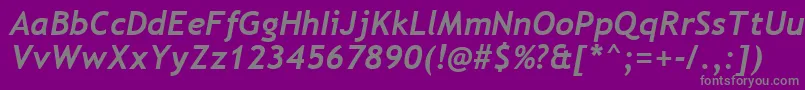 TrebuchetMsРџРѕР»СѓР¶РёСЂРЅС‹Р№РљСѓСЂСЃРёРІ Font – Gray Fonts on Purple Background