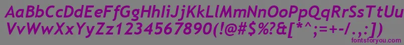 TrebuchetMsРџРѕР»СѓР¶РёСЂРЅС‹Р№РљСѓСЂСЃРёРІ Font – Purple Fonts on Gray Background