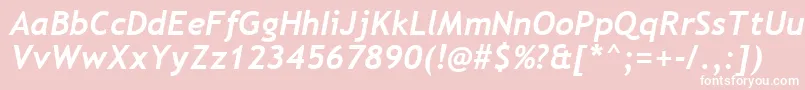 Fonte TrebuchetMsРџРѕР»СѓР¶РёСЂРЅС‹Р№РљСѓСЂСЃРёРІ – fontes brancas em um fundo rosa